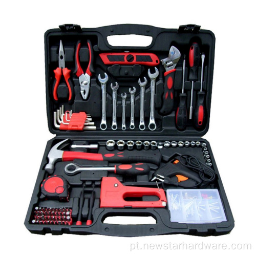 Conjunto de ferramentas de mão vermelha profissional 90pcs